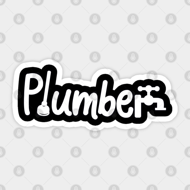 Funny Plumbers Sticker by Kev Brett Designs